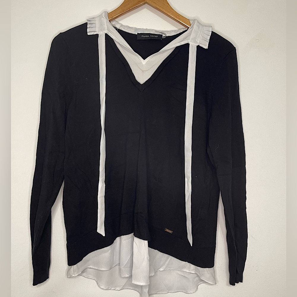 Ivanka Trump White Collar Blouse